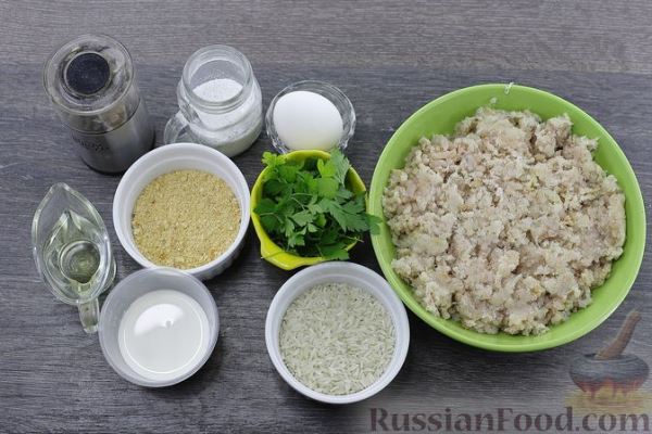 Рыбные котлеты с рисом